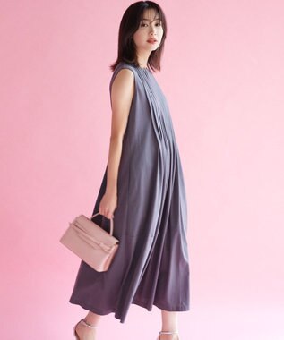 組曲 サマージャージタック ワンピース グレー系