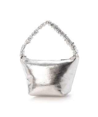 UNBILLION カシュカシュ cachecache / ギャザーハンドルメタリックミニショルダー シルバー