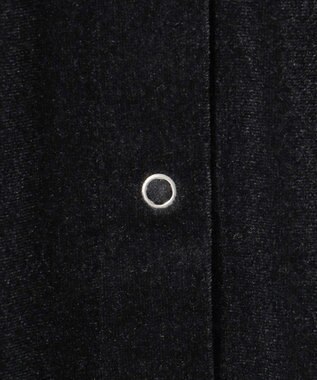 #Newans 【洗濯機可／ 前後着用可】 ギャザースリーブシアーベロアカーディガン ブラック