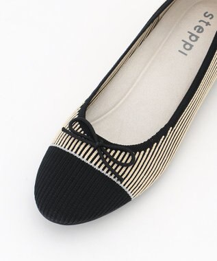 steppi ラウンド バイカラー バレエ パンプス ベージュ バイカラー