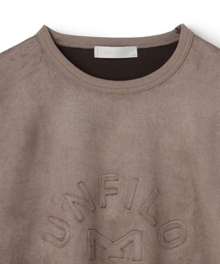 UNFILO MENS 【男女兼用】クリーンスエード エンボスロゴ クルー モカ