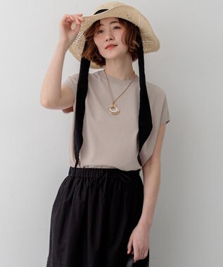 23区 L 【先行予約】レーヨンポリエステルストレッチ フレンチスリーブ ニット