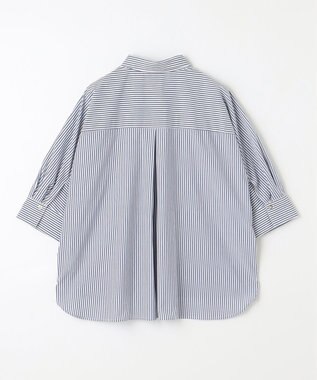 ANY 【UVケア/接触冷感/洗濯機可能】クールＵＶドルマンシャツ ブルーストライプ