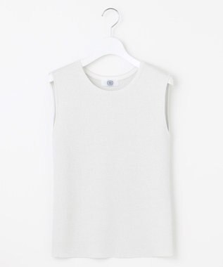 J.PRESS LADIES 【WEB限定カラーあり・洗える】FINE SLEEVELESS ニット タンクトップ シルバー系