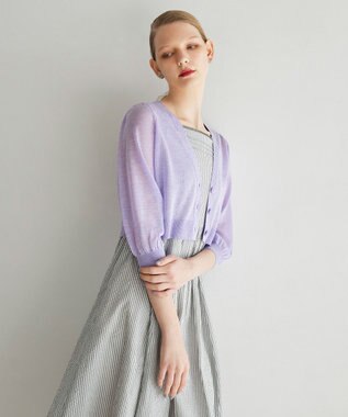 【美人百花掲載】SHEER BUBBLE KNIT ニットカーディガン