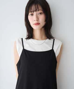 YECCA VECCA 【2点SET】ミリタリーシアーシャツセットキャミワンピース Black