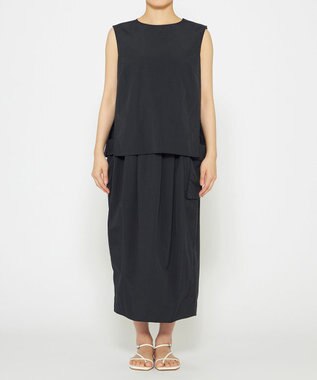 uncrave 【撥水・洗濯機洗い可】ライトプルーフナイロン ブラウス（uncrave WHITE） ブラック