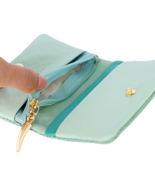 tsumori chisato CARRY キラネコストーン パスケース グリーン