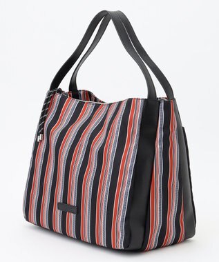 Y'SACCS マルチストライプ すっきりトート Mサイズ レッド