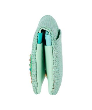 tsumori chisato CARRY キラネコストーン パスケース グリーン