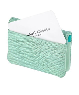 tsumori chisato CARRY キラネコストーン パスケース グリーン