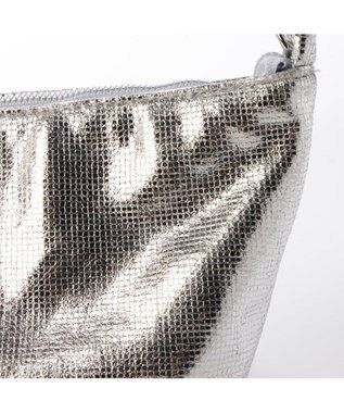 UNBILLION カシュカシュ cachecache / ギャザーハンドルメタリックミニショルダー シルバー