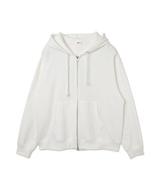 WEGO 【ユニセックス着用ITEM/SMLサイズ展開】リラックスフィットダブルZIPパーカー ホワイト