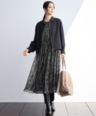 自由区 L 【17号サイズまで展開・SHIHOさん着用】デニムライクツイル ジャケット ダークインディゴ