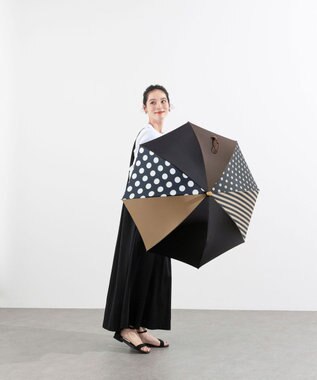 +RING 【UVカット95%以上】【UPF50＋】プラスリング レディース向け 晴雨兼用（長ショート） BRN T1332 ブラウン