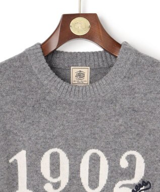 J.PRESS MEN 【NYUZELESS】1902 クルーネックロゴ ニット グレー系