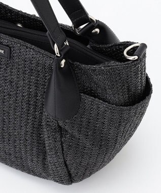 LA BAGAGERIE つまみハンドル　サマー2wayミニトートバッグ ブラック