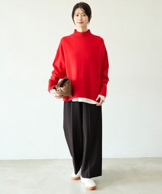 UNFILO マイビューティ ストレートパンツ ブラウン