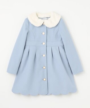 ANY KIDS ウール ライク コート サックスブルー