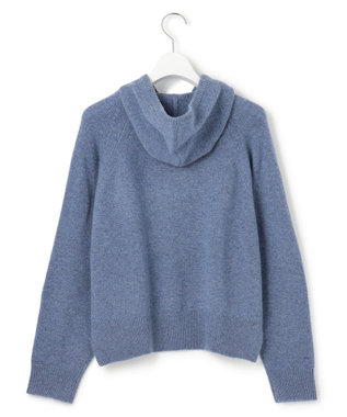 J.PRESS YORK STREET 【WOMEN】ウールカシミヤ フーディニット ダルブルー系