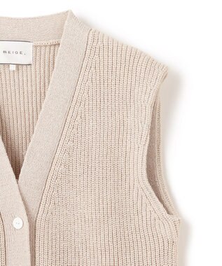 BEIGE， COME / ジレカーディガン Flax