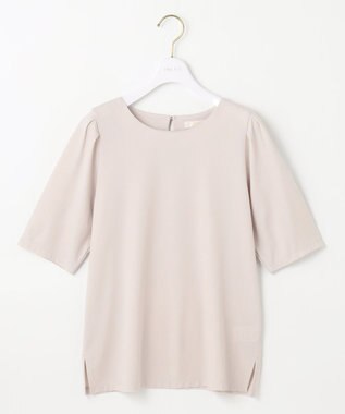 ANY SIS 【接触冷感・UVカット・洗える】ハイストレッチスムースタックスリーブ カットソー アイボリーベージュ