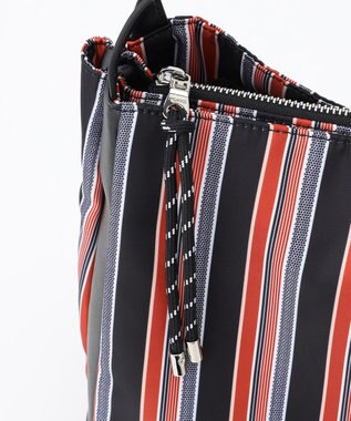 Y'SACCS マルチストライプ すっきりトート Mサイズ レッド