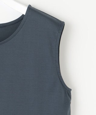 自由区 L 【洗える】レースエッジ Tシャツ&タンクトップセット トップス インク