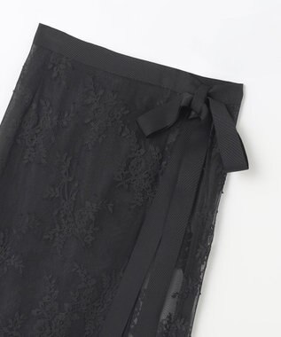 GRACE CONTINENTAL レースオーバースカート ブラック