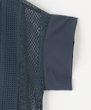 自由区 L 【洗える】レースエッジ Tシャツ&タンクトップセット トップス インク