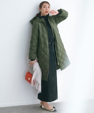 ICB L ルレックスヘアリージャカード ナロースカート ブラック系