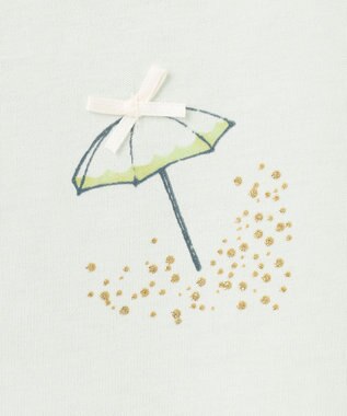 組曲 KIDS 【150-160㎝】【UVケア】パラソルアート Tシャツ ライトグリーン系