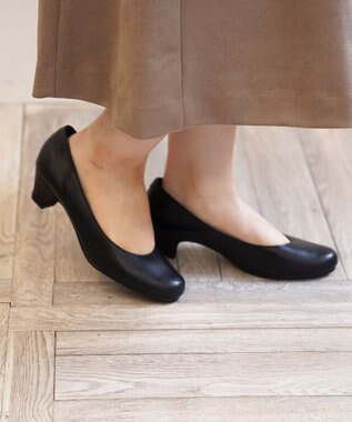 Pointer 日本製 ラウンドトゥパンプス ブラック