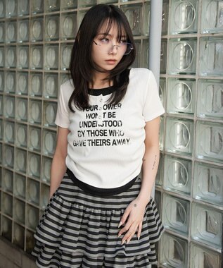 WEGO レイヤードグラフィックT ホワイト