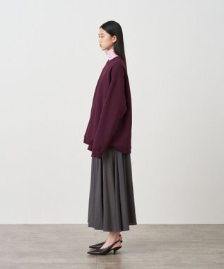 ATON NATURAL DYED URAKE | オーバーサイズスウェットシャツ - UNISEX BURGUNDY