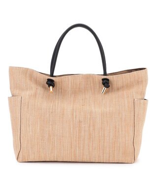 23区 【先行予約】ロゴ刺繍 雑材 トートバッグ ベージュ系