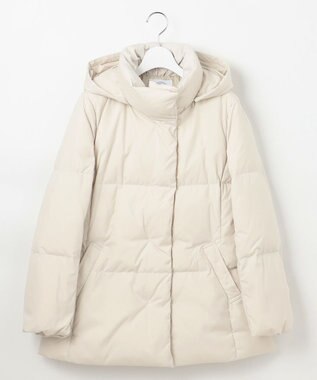 J.PRESS LADIES L 【洗える】ブラッシュドマルチポリ ショート ダウンコート アイボリー系