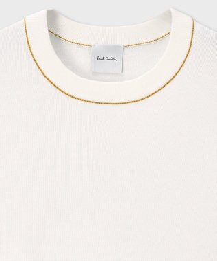 Paul Smith 【洗える】シアー コンビネーション ニット ホワイト