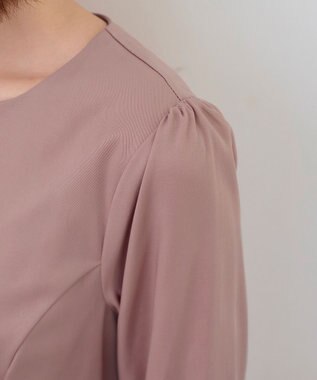 Tiaclasse 【セレモニー・洗える】ハートネックくるみ釦ワンピース ピンク