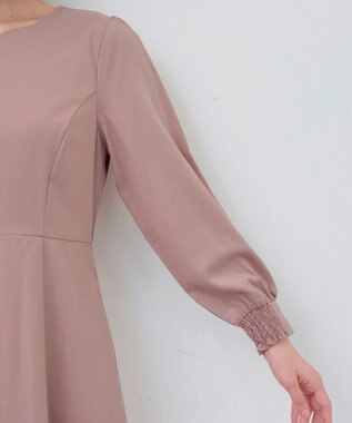 Tiaclasse 【セレモニー・洗える】ハートネックくるみ釦ワンピース ピンク