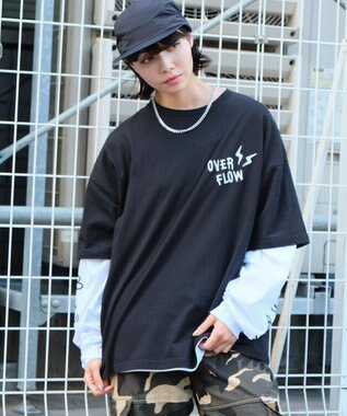 WEGO 【ユニセックス着用ITEM/2点SET】アクセ付きアンサンブルT（LS） ブラック