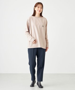 SHARE PARK LADIES 【UVカット・吸水速乾・ストレッチ・軽量 】刺繍ポケットＴシャツ（S・Mサイズ） ベージュ系