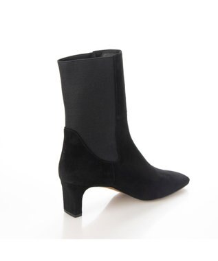 MODE ET JACOMO <MODE ET JACOMO>スクエアトゥサイドゴアブーツ ブラックスエード