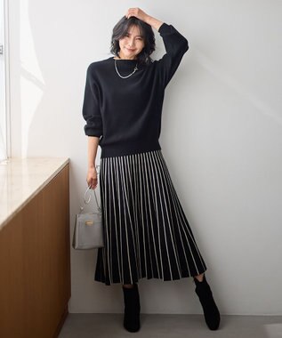 ANY 【洗濯機可/ウエストゴム】ニットセットアップⅡ ブラック