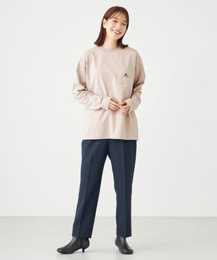 SHARE PARK LADIES 【UVカット・吸水速乾・ストレッチ・軽量 】刺繍ポケットＴシャツ（S・Mサイズ） ベージュ系