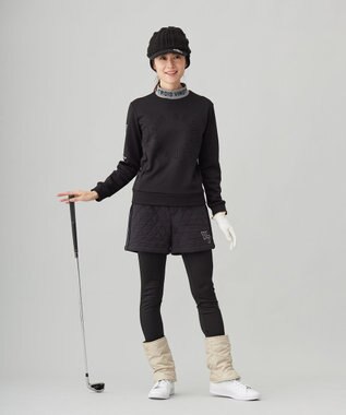 23区GOLF 【WOMEN】ストレッチ 裏フリース ストレッチ性抜群 優しい肌ざわり ブラック系