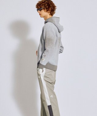 PW CIRCULUS 【手洗い洗濯可】【MEN】グラデーションニットフーディ ゴルフ グレー系