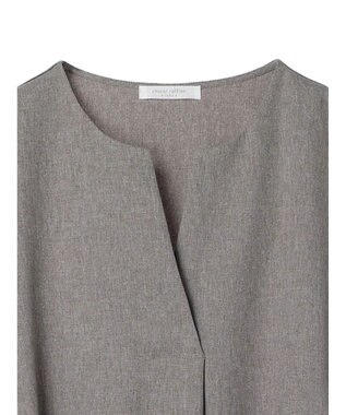 Green Parks ハイスペック共布リボン付ジャンスカ Gray Mixture