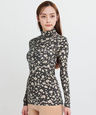 WACOAL あったかTシャツ あったかインナー アウターとしても利用可 保温性 ハイネック 10分袖 長袖 レディース CLD726 /ワコール チャコールグレー