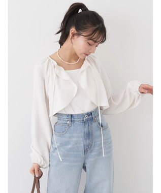 earth music&ecology ラッフルボレロ Off White